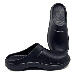 Oofos Recovery Black Casual Slip-on Unisex Clogs Men's Size 11 Women's Size 13